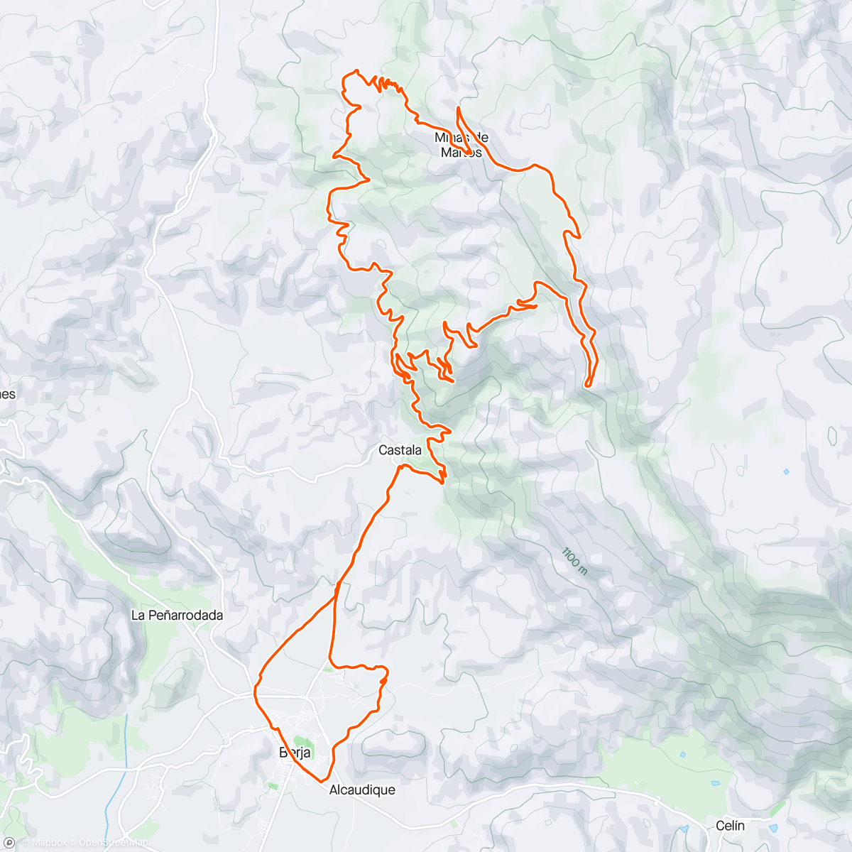 Map of the activity, La Indomable -UCI gravel world series