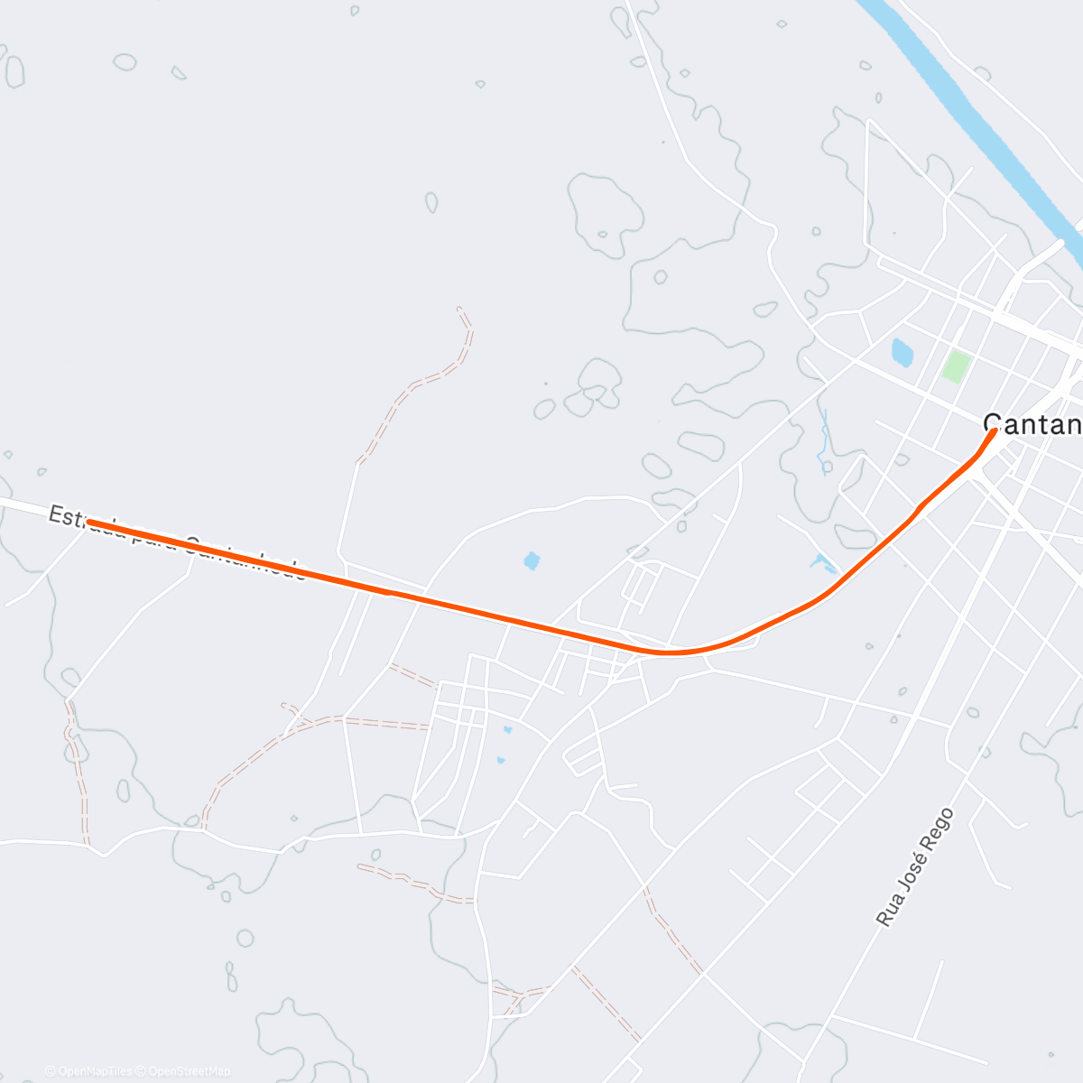 Map of the activity, Rodagem