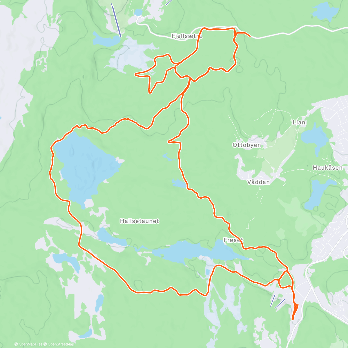 Map of the activity, Afternoon Nordic Ski