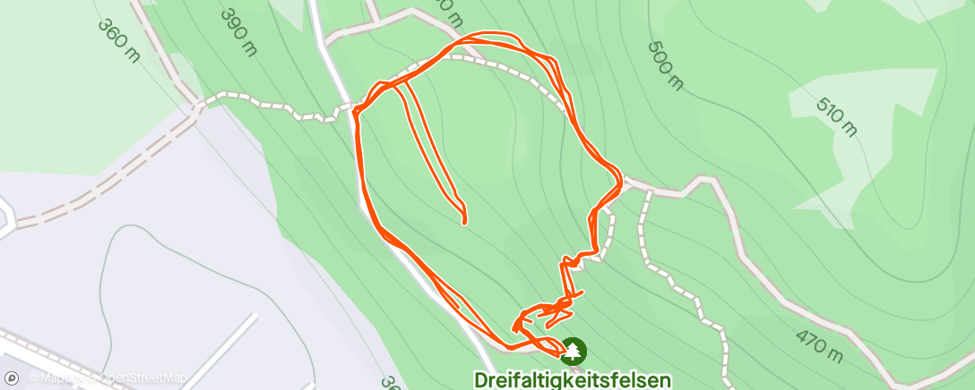 Map of the activity, Afternoon Hike