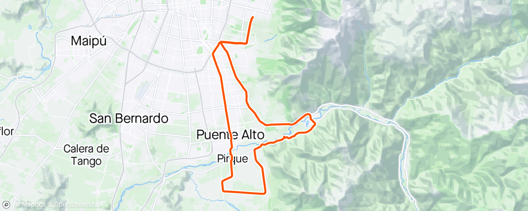 Map of the activity, Pirque - sta rita