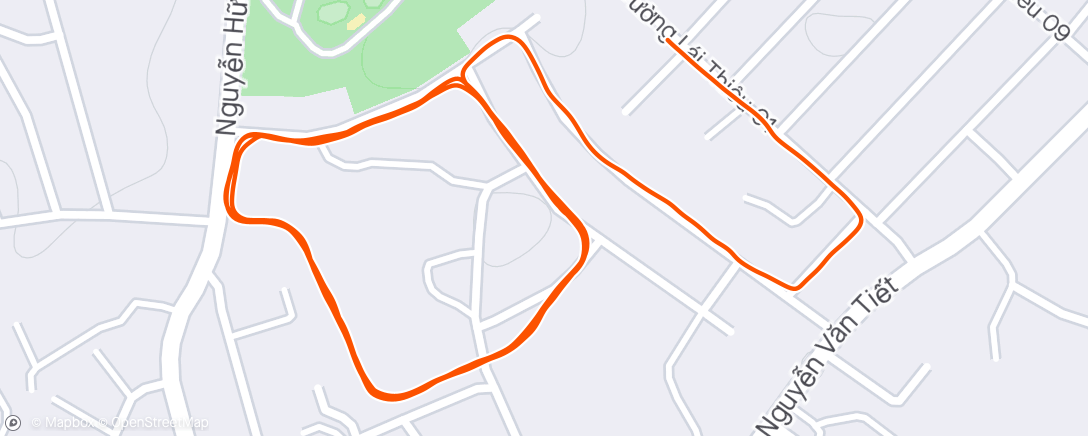 Map of the activity, Morning Run