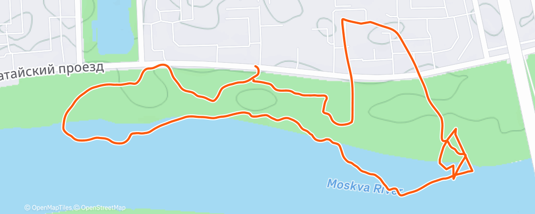 Map of the activity, Утренний забег