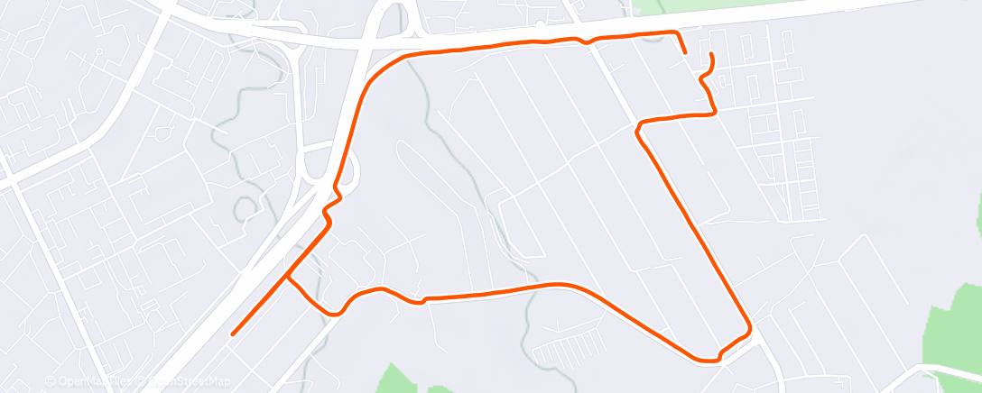 Map of the activity, Evening Run