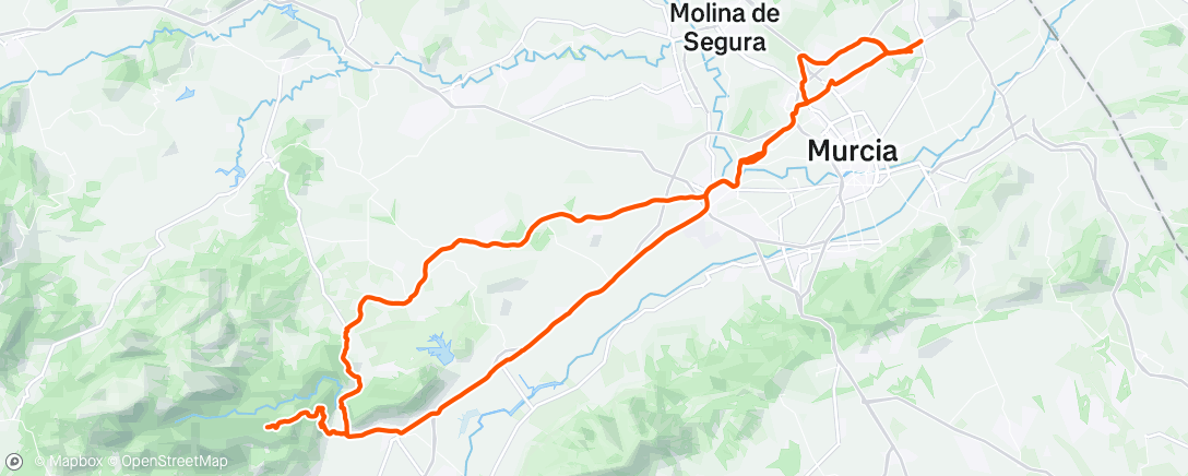 Map of the activity, Bicicleta por la mañana