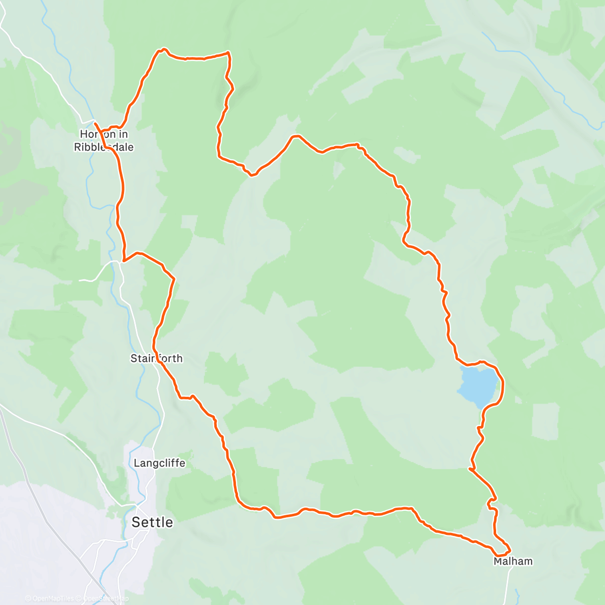 Map of the activity, Morning Run