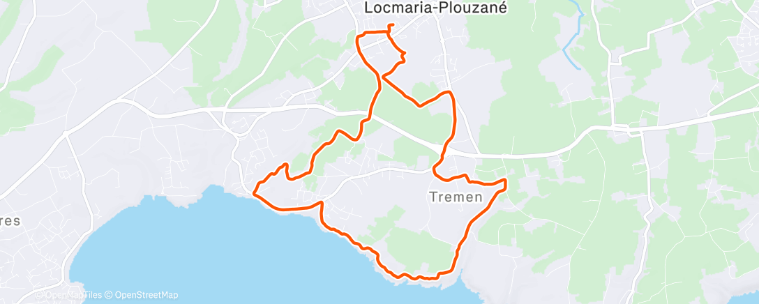 Map of the activity, Trail le matin