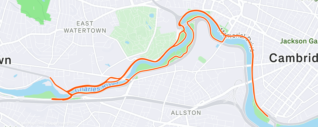 Map of the activity, Morning Run