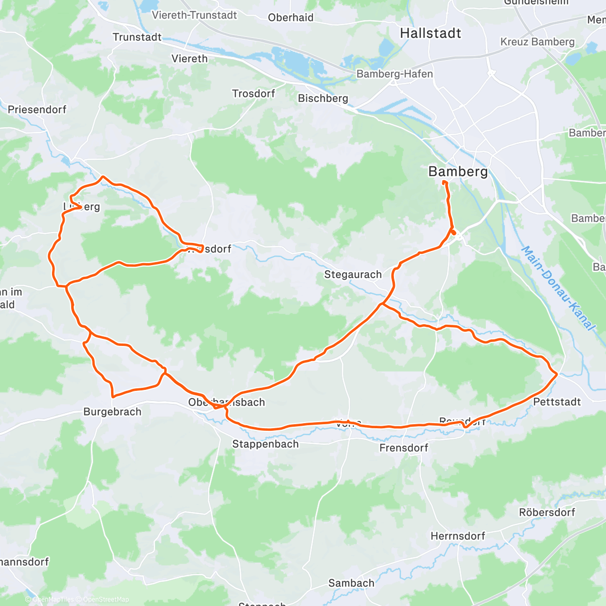 Карта физической активности (Afternoon Ride)