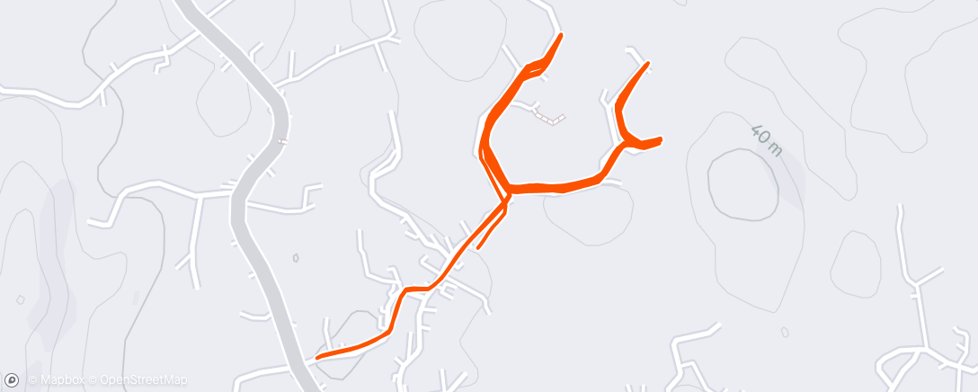 Map of the activity, Afternoon Run