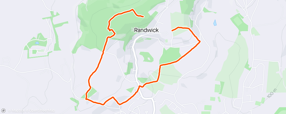 Map of the activity, A walk around Randwick