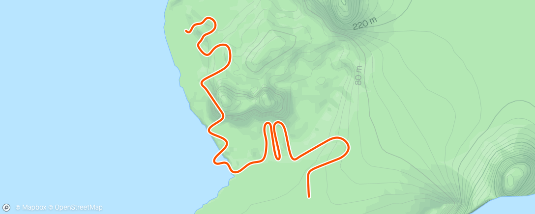 Map of the activity, 10min Zwift CD