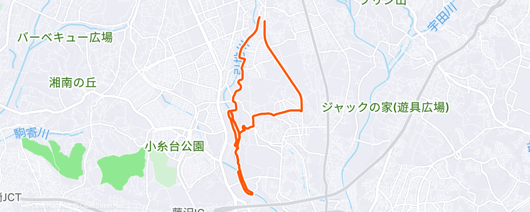 Map of the activity, 朝のランニング