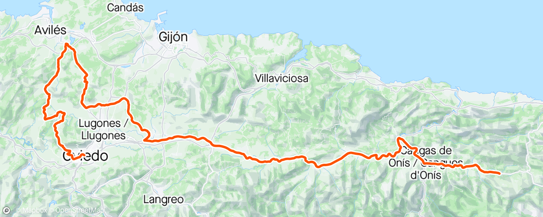 Map of the activity, Asturies #3 🇪🇸 Renversé par une moto dans la dernière bosse (RAS) je l’avais pas eu celle la encore 😂