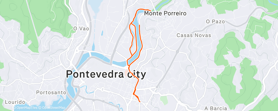 Map of the activity, Morning Run