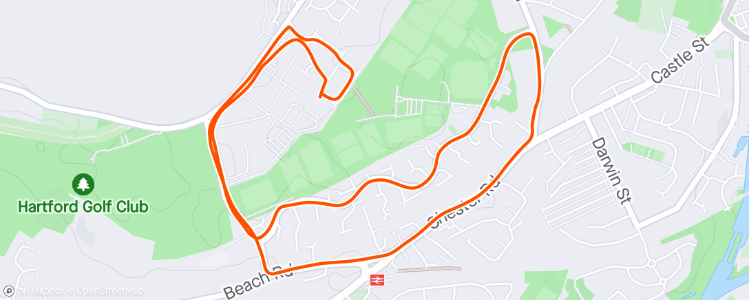 Map of the activity, Afternoon Run with Sarah and Buddy dog 🐕 💪