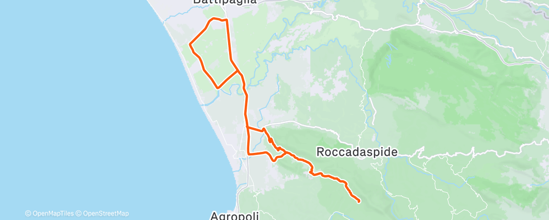 Карта физической активности (Partenze da fermo + sosta palestra)