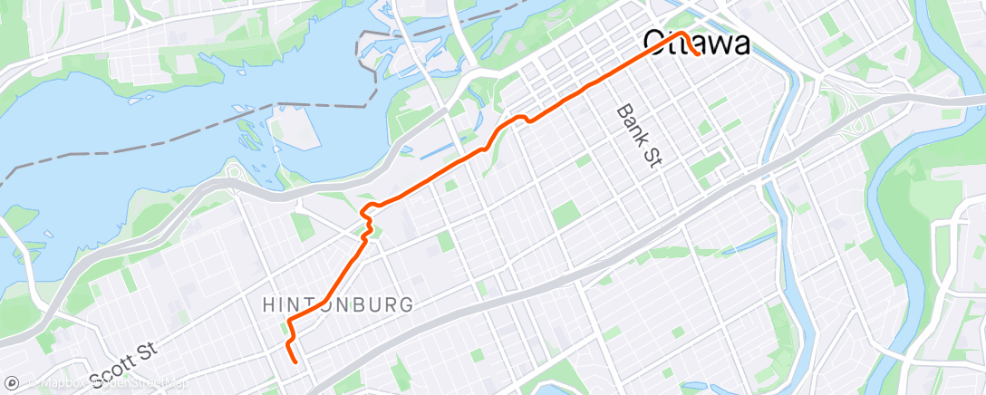 Map of the activity, Afternoon Ride