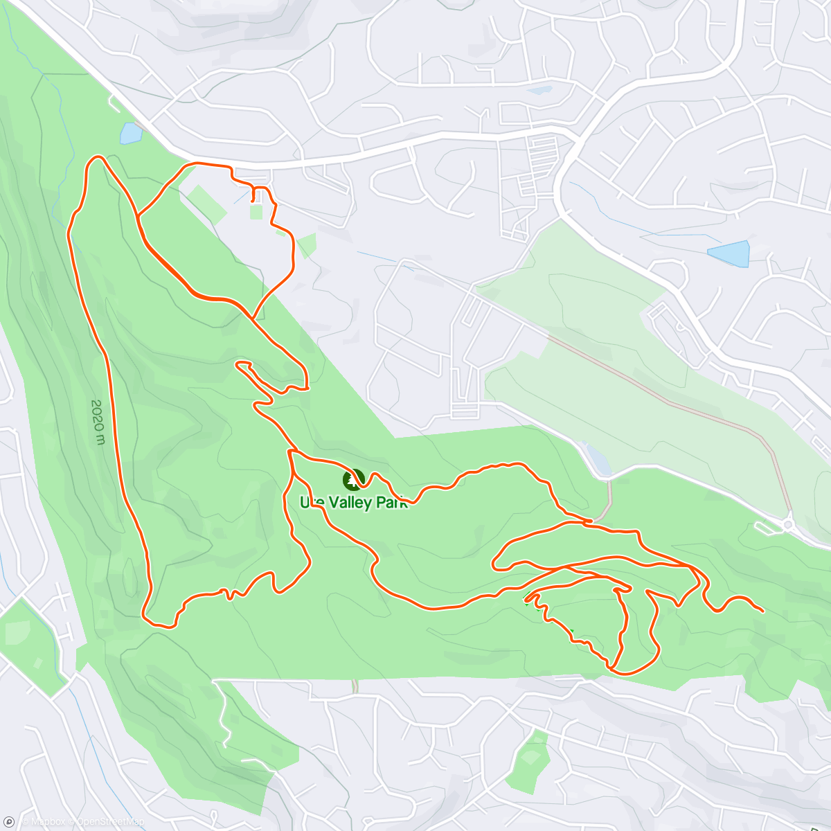 Map of the activity, AAHS MTB Practice G3