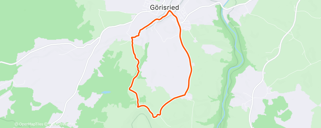 Map of the activity, Afternoon Walk