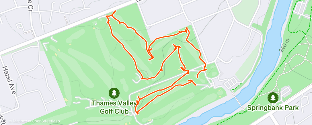 Map of the activity, Morning Golf