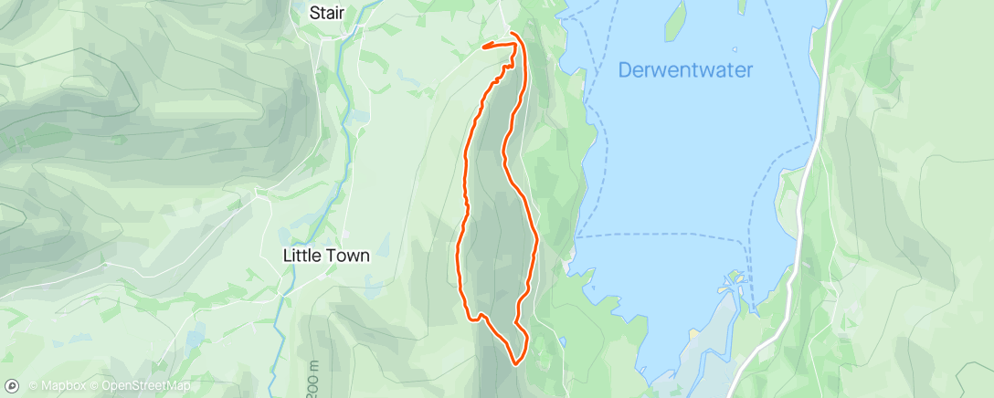 Map of the activity, Cat bells