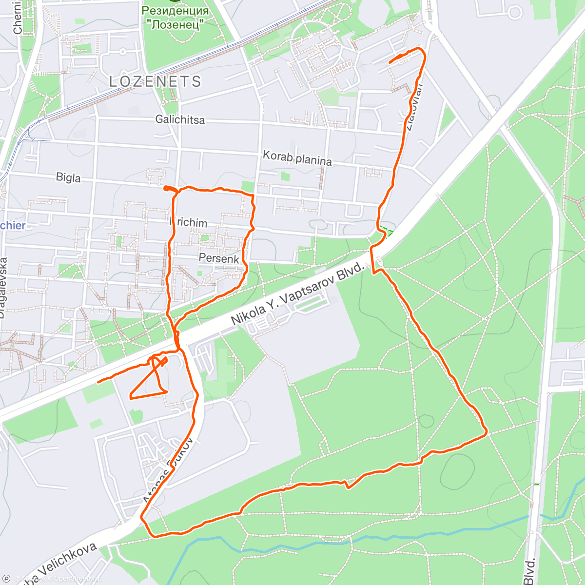 Map of the activity, City mission