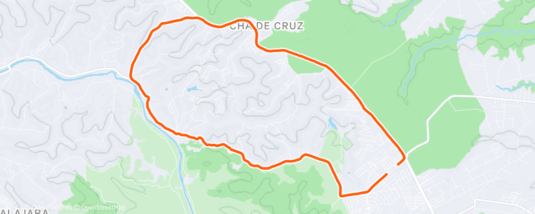 Map of the activity, Afternoon Hike