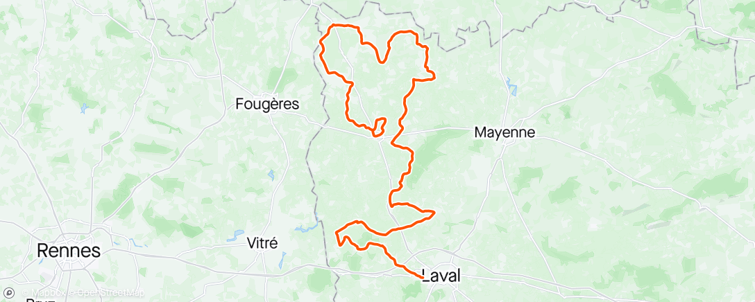 Map of the activity, Boucles de la Mayenne #1