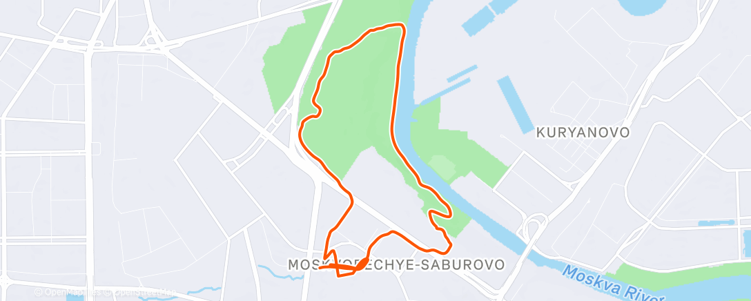 Map of the activity, Дневной забег