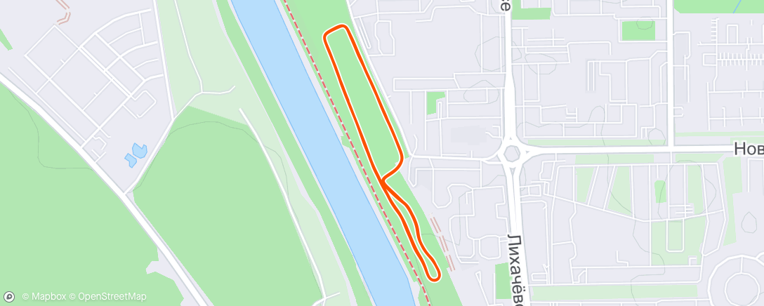 Map of the activity, Morning Run