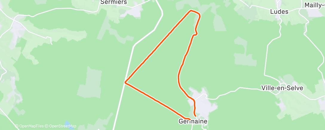 Map of the activity, Afternoon Run