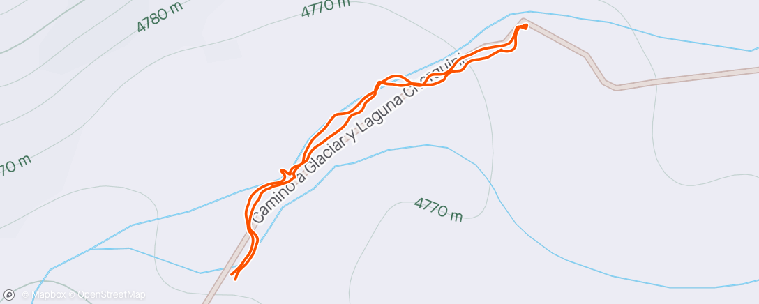 Map of the activity, Charquiri (caminhei 1km e desisti por conta da altitude)