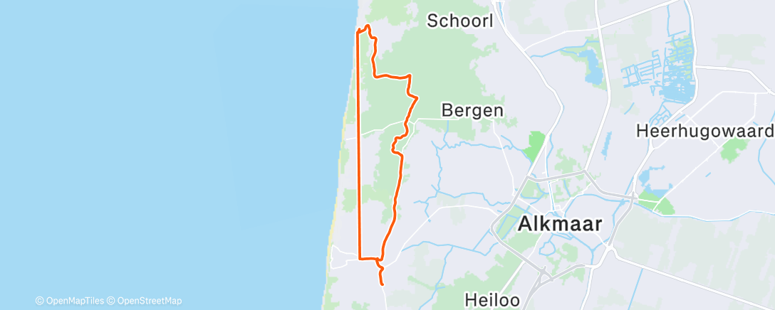 Map of the activity, Door de witte duinen