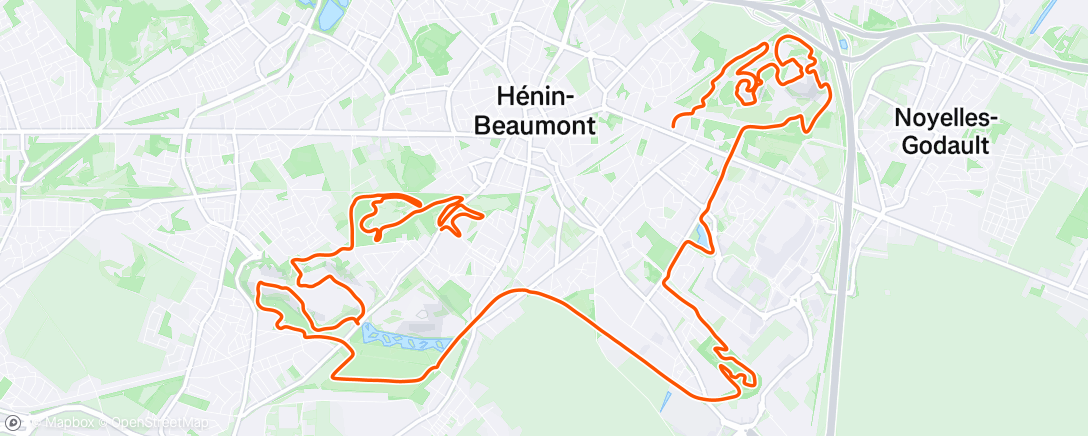 Map of the activity, Evening Run