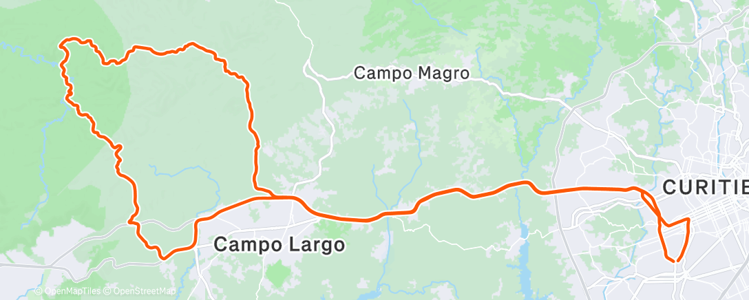 Map of the activity, Pedalada de mountain bike matinal