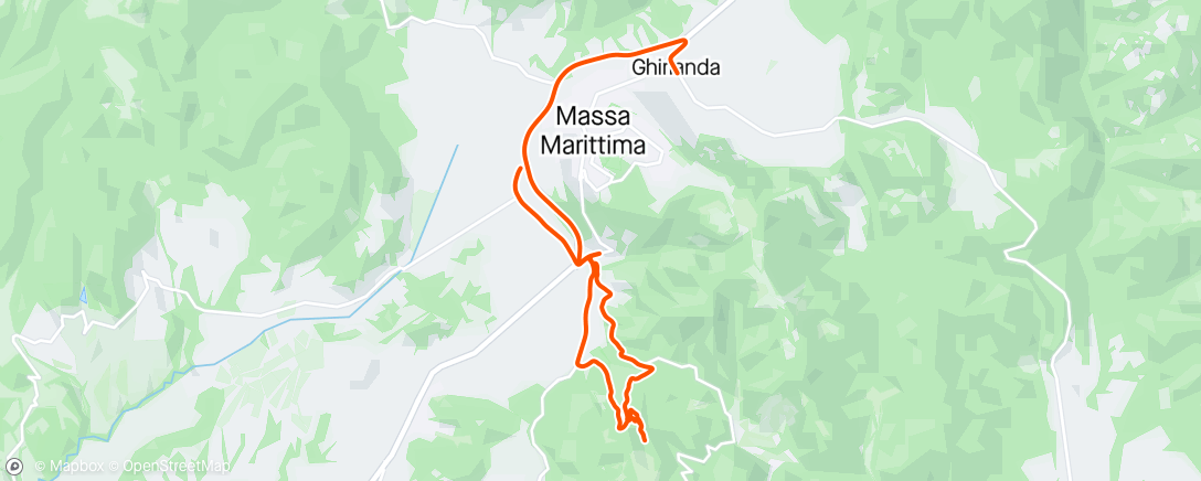 Map of the activity, Canyon di Massa Marittima