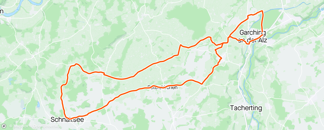 Map of the activity, Abendradfahrt