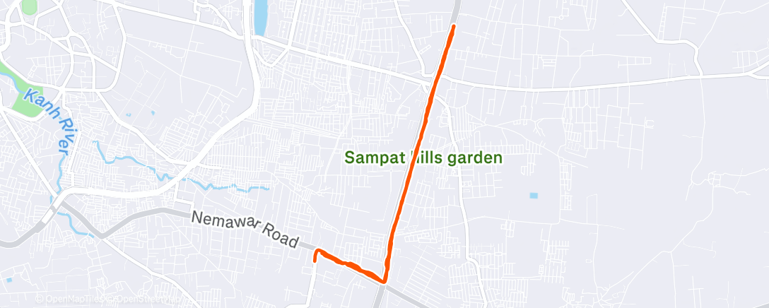 Map of the activity, Morning Run