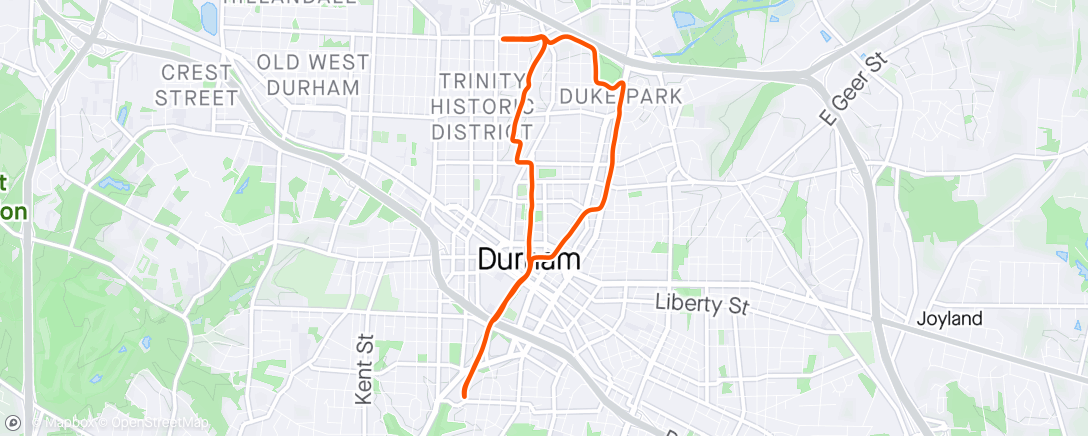 Map of the activity, Morning Run