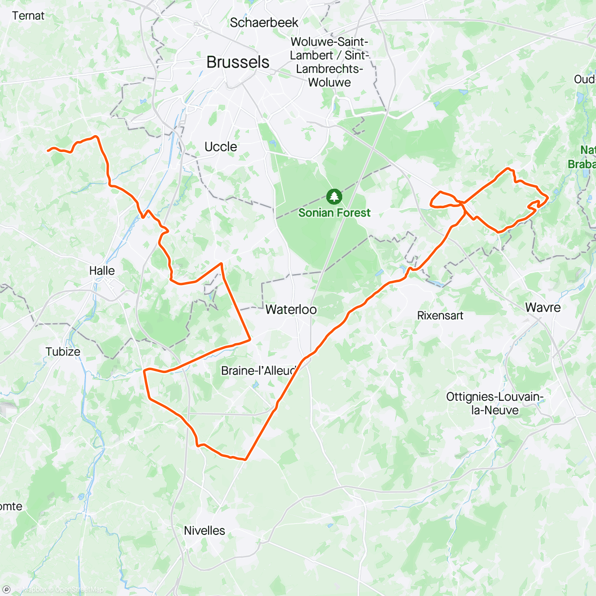 Carte de l'activité Brabantse-Pijl