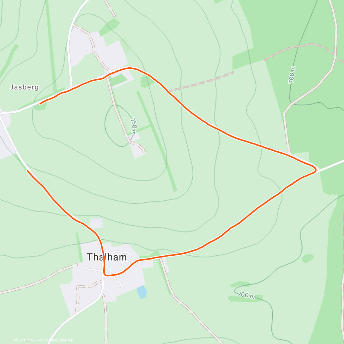 Map of the activity, Wanderung am Morgen