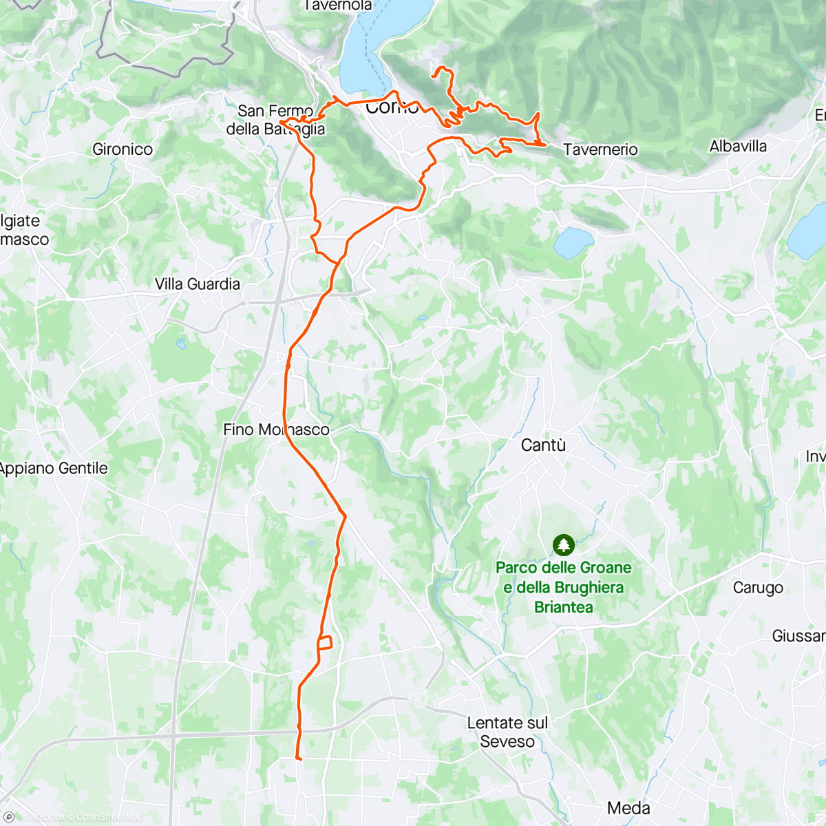Map of the activity, Brunate - Valfresca