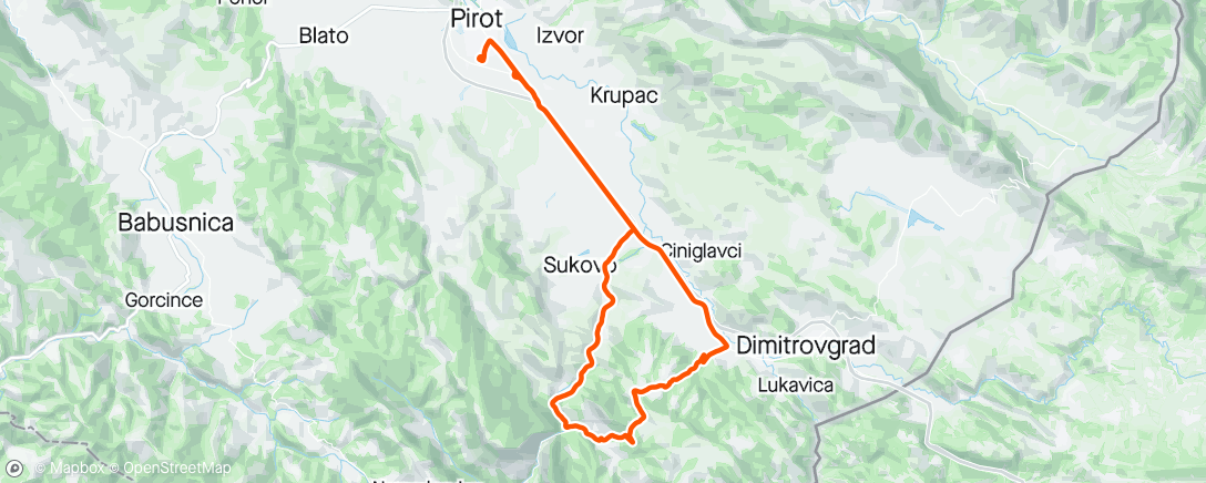 Map of the activity, Poganovo-Planinica