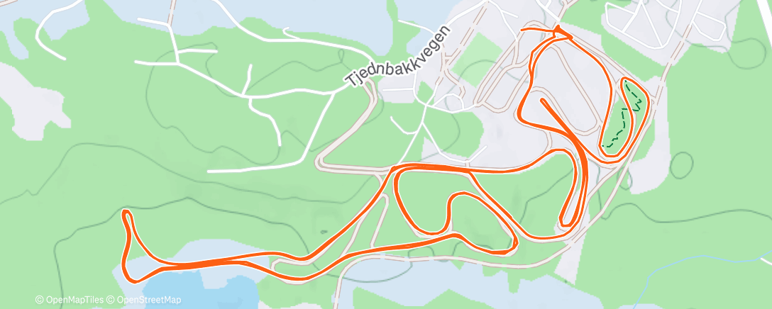 Map of the activity, Lunch Nordic Ski