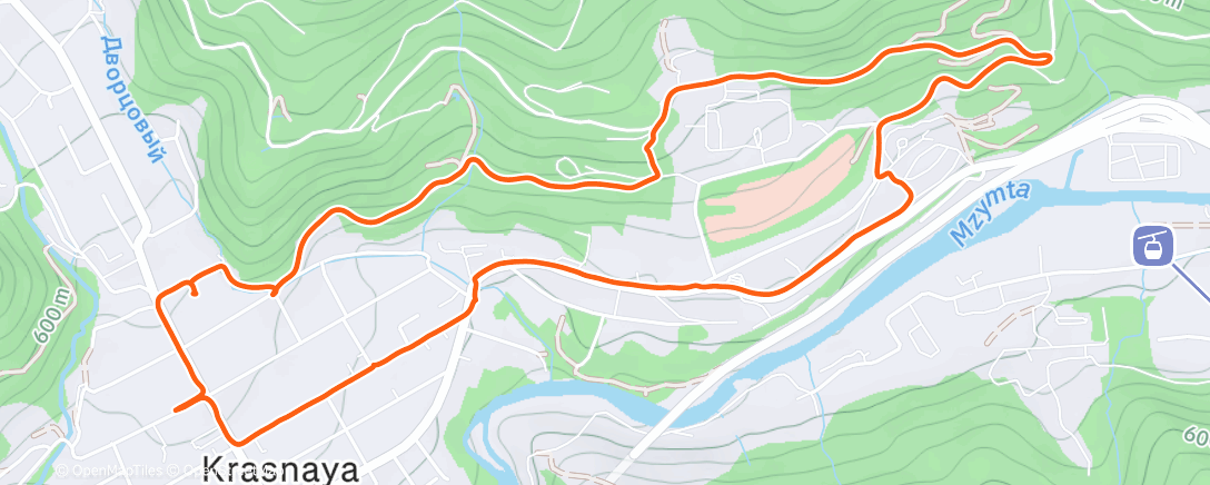 Map of the activity, Полуденная ходьба