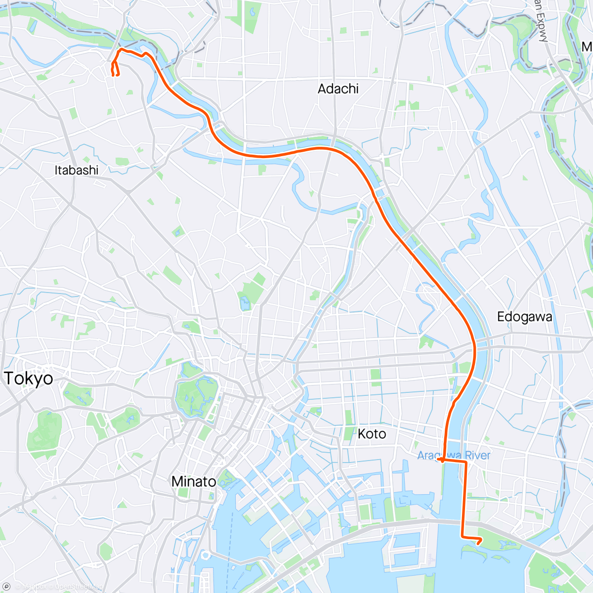 Map of the activity, 葛西臨海公園まで