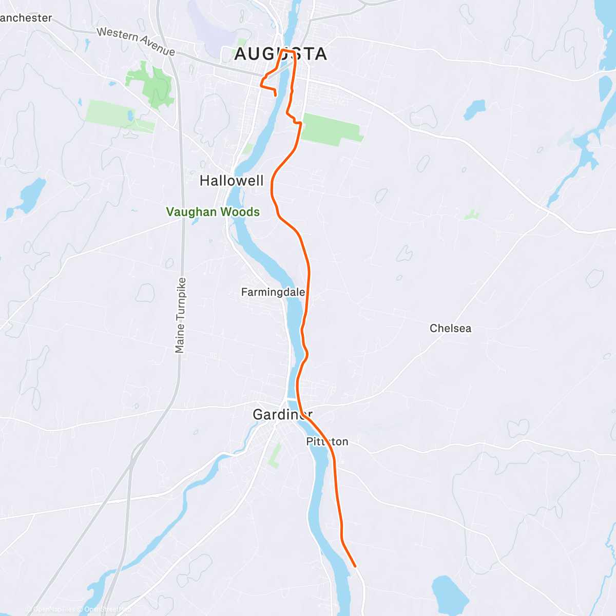 Map of the activity, ROUVY - IRONMAN 70.3 Maine