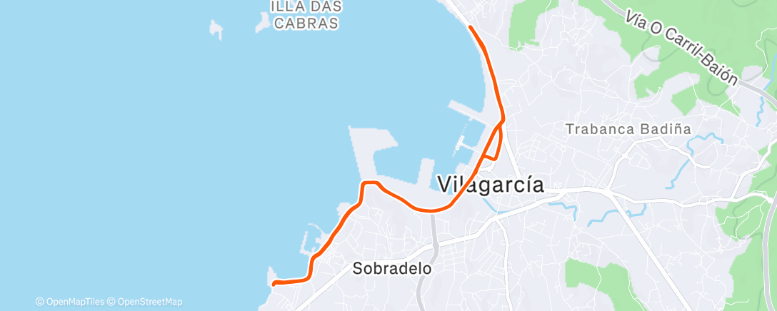 Map of the activity, Carrera de mañana
