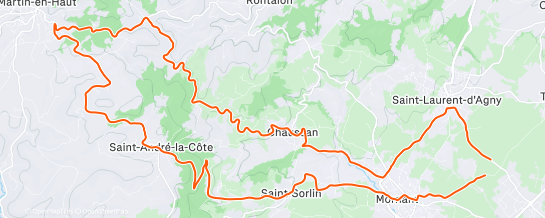 Karte der Aktivität „Sortie vélo le midi”